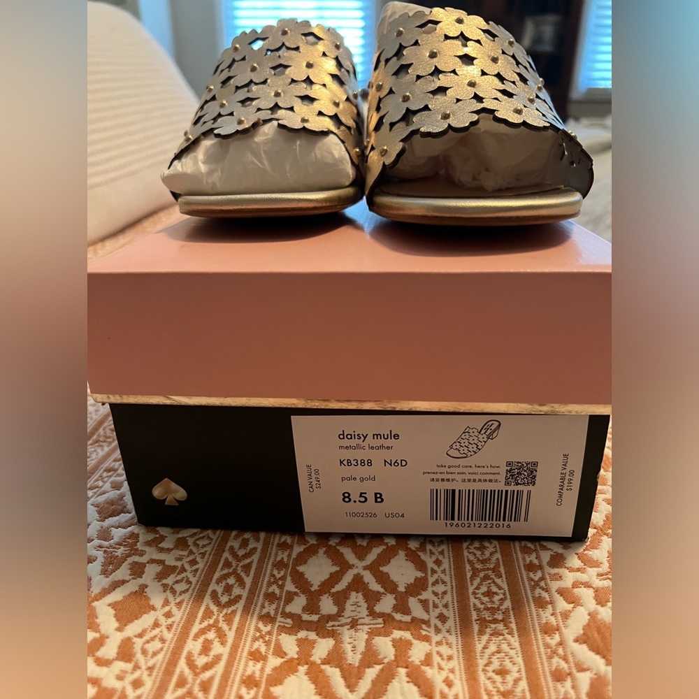 Kate Spade Daisy Mule in Metallic Leather - Picture 3 of 8